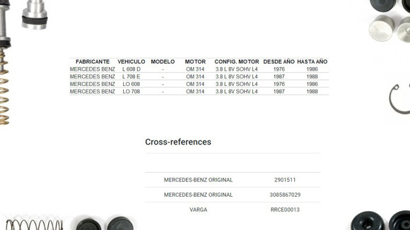 Imagen de JGO REPARACION CILINDRO EMBRAGUE M-BENZ 708 28,57MM